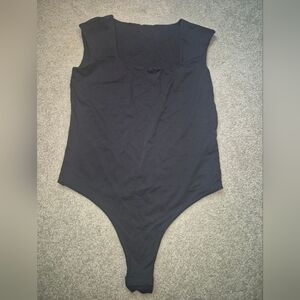 Women's Black Sleeveless Bodysuit